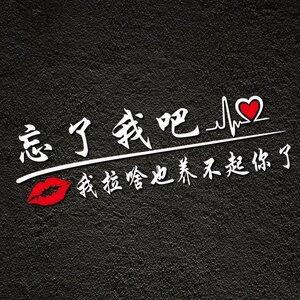 网红车贴忘了他