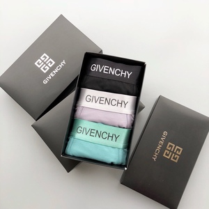 givenchy/纪梵希三条装无痕纯棉透气抗菌冬季平角男士内裤四角裤