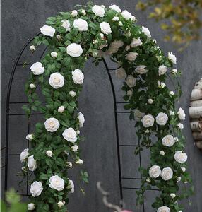 仿真高档玫瑰花藤田园假花藤条墙面拱门垂吊管道缠绕遮挡装饰藤蔓