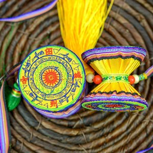 广西壮族文化元素刺绣挂件 壮锦布艺铜鼓 民族商务礼品特色工艺品0人