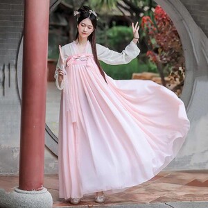 陈芊芊同款汉服夏秋季汉服女学生古装长款套装超仙小个子正版网红