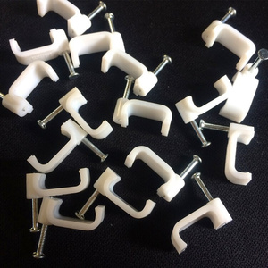 电线网线墙上卡扣o光纤电缆线卡子墙面固定卡钉圆形