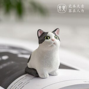 狸花猫景德镇陶瓷猫咪小摆件可爱创意日式装饰品汽车车载桌面