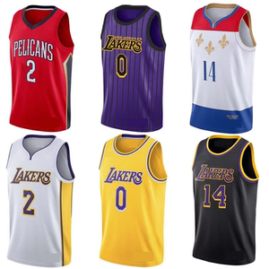 正品英格拉姆14号球哥鲍尔2号库兹马0号复古球衣城市版情侣篮球服