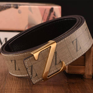 官方正品代购lv:svz皮带男真皮平滑扣年轻人真皮男士牛皮板扣皮带