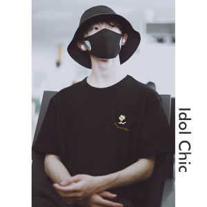 时代少年团马嘉祺同款短袖t恤夏季男女宽松网红情侣装ins潮牌衣服