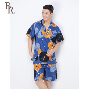 徐兄弟汗蒸服女情侣男桑t拿服大码浴衣品牌纯棉浴服睡衣家居服套