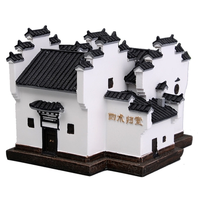 创意徽派建筑模型工艺品存钱罐储蓄罐节日生日商务礼品装饰摆件