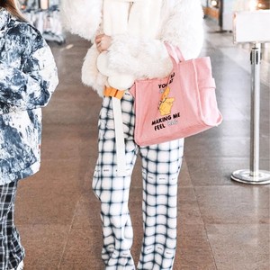 正品代购eytys格子裤benz金智妮jennie同款高腰格纹阔腿裤子