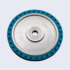 砂带机铝芯橡胶轮弹性抛光打磨砂带套轮主动接触轮20*250*32(孔