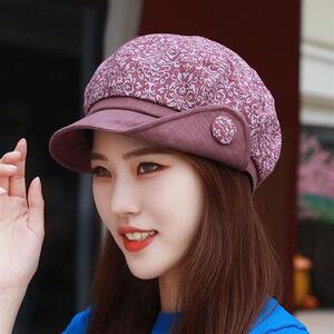 适合方脸a女生的帽子2018贝雷帽英伦风浅蓝色青年纯色ins春秋季漂