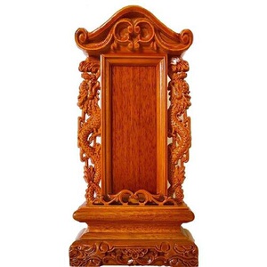 高档香火三代宗亲牌位架定制纪念碑实木牌主地位爷q佛道教神奢.