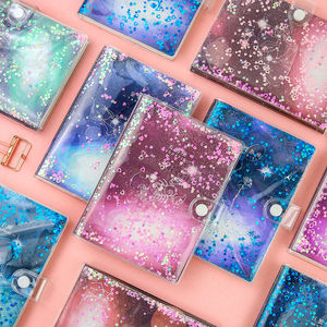 流沙本子少女液体超萌创意一年级套装手帐本带扣原创记事本少女心