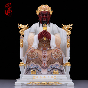 汉白玉五台山五爷神像广济龙王龙五爷寺庙供奉龙王爷家用供奉摆件