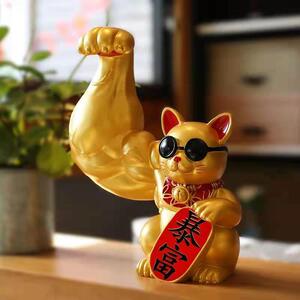牛年招财猫劫财暴富麒麟臂猫乔迁礼品客厅装饰品创意摆件开业礼物