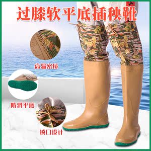 软底农田靴插秧鞋农用女士水田鞋袜插秧靴男款下水鞋捕鱼鞋雨鞋