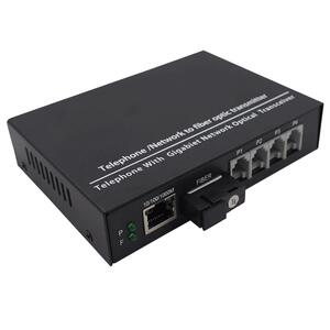 1路2路4路电话光端机带网口千兆网络光纤收发器pcm语音电话rj11口