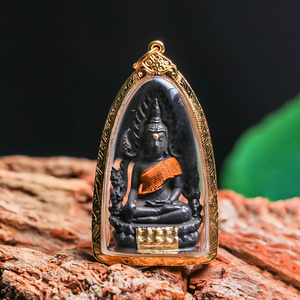 泰国佛牌龙婆爽2519年2530年力泥坤平水才崇迪佛纯金壳带踏帕占卡