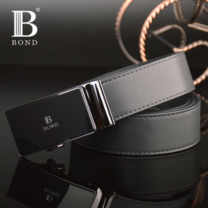 bond宾利世家男士真皮自动扣腰带时尚皮带潮青年商务休闲纯牛皮男