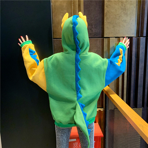 带尾巴的衣服男女卡通可爱个性搞笑搞怪有创意恐龙卫衣外套潮时尚