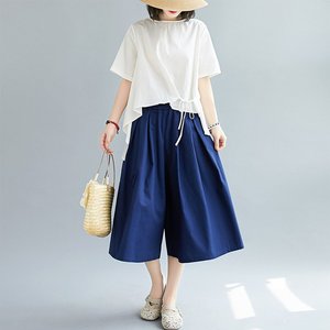 大脚裤的上衣夏