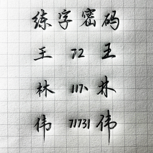 硬笔行书字帖入门姓氏笔画练字帖数字化密码速成公式成人凹槽临摹