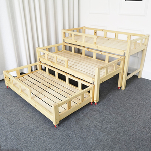 睡儿园床午幼床四层八q人推屉床实木抽拉式午托床三层午休床儿童