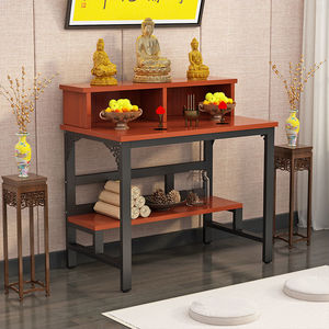 简约现代架子佛龛佛柜三圣供奉台二层佛台财神像立柜神龛家用定制