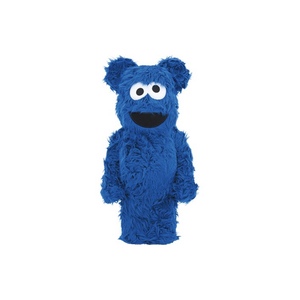 拆检 bearbrick芝麻街蓝毛甜饼怪蓝色红色cookiemonster1000%毛绒