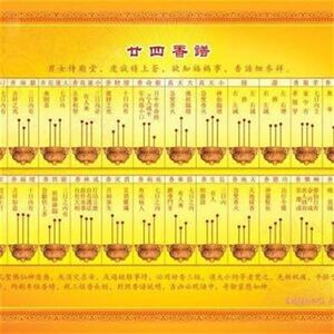 24香谱图解大全大画小款拜佛道家纸制特色全图布r质大仙大张高清4