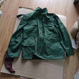 老货库存87橄榄绿涤卡工作服上衣冬作训涤卡外罩工作耐磨外罩上衣