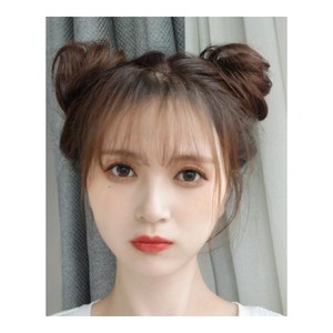 双丸子头假发圈 蓬松丸子花苞头盘发器真人头发女盘头造型直发圈