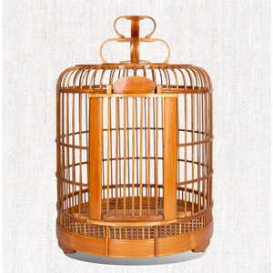 花花百灵鸟笼云雀笼百灵手笼遛鸟笼竹制鸟笼小沙装饰鸟笼大号超.