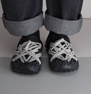 crocs洞洞鞋ro鞋带 米白色240cm迈乐小红书做旧扁型高帮潮流鞋绳