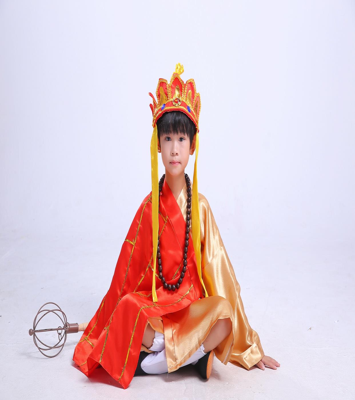 儿童唐僧服装和尚僧人e抖音西游记演出服装男童法海袈裟o话剧表演