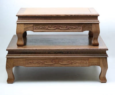 鸡翅木长方形实木托p奇石木架红木雕刻工艺品佛像摆件底座小亢几