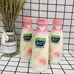 味动力原味甜牛奶 白桃牛奶饮品益生元均瑶含乳饮料350ml*12瓶