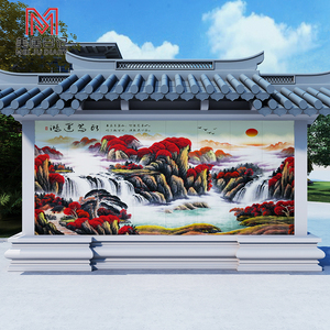 瓷砖背景墙山水画风景