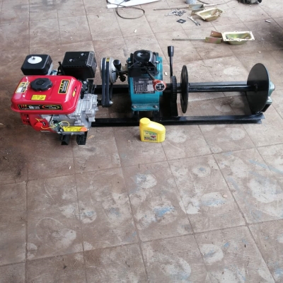 新款新款小型1吨绞磨机轻便电动柴g汽油卷扬机电收力绞磨牵引机.