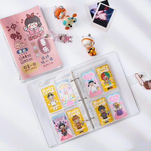 泡泡玛特盲盒卡片闪卡追星爱豆卡片方形10*10cm油画棒画作品4寸收纳册