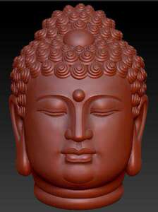 修好的精雕米勒头,stl 佛头,立体图,玉雕图,圆雕图,4轴雕刻图