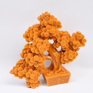 仿玉石金田黄石摆件招财 玉石雕刻摇钱树保平安a雕件 原石客厅摆