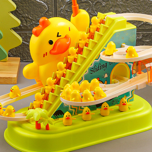 儿童小鸭子上楼梯电动黄鸭爬楼梯玩具男孩女孩轨道婴儿1一2岁宝宝