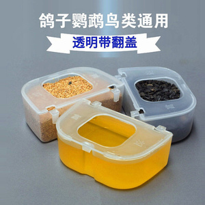 透明防撒鸽子食盒
