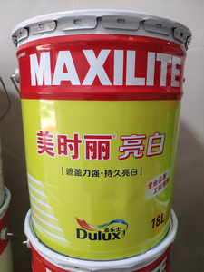 多乐士美时丽亮白墙面漆18l内墙漆