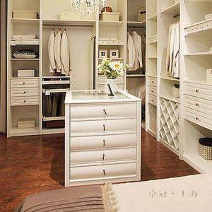 衣帽间首饰展示柜 后现代白色烤漆 中岛台 港式轻奢 首饰储物柜