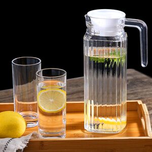 玻璃带把果茶壶果汁扎壶花茶杯凉水壶金吉柠檬水果壶调酒杯分酒器