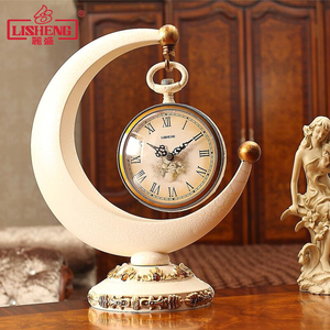 欧式座钟客厅时尚创意台钟家用石英钟时钟酒柜装饰品摆件钟表