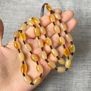 金丝玉米珠项链男女款吊坠挂链玉坠挂绳玉石玉器百搭款路路通转运