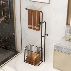 架落地浴巾架卫生间置物架铁艺浴室挂衣服架子厕所收纳架111人付款